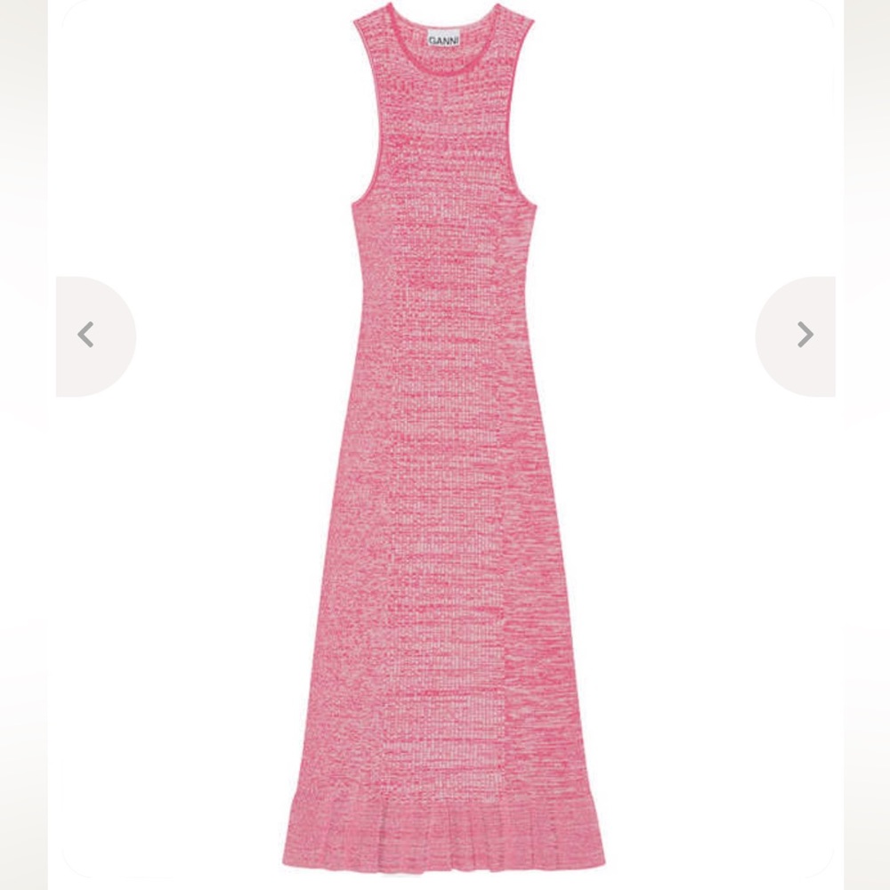 Ganni Melange Sleeveless Dress in Love Potion